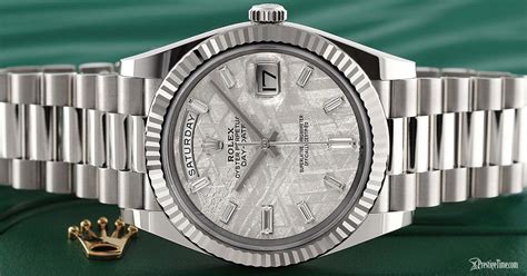 rolex day date 40 platinum meteorite|rolex day date platinum.